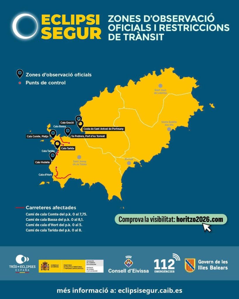 Font/Foto: Govern de les Illes Balears - Eclipsi Segur